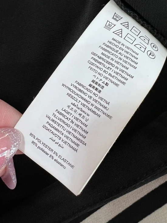 Michael Kors Dress Women’s Large Black Sheath Mini Versatile Stripe Hems B6 - Picture 7 of 9